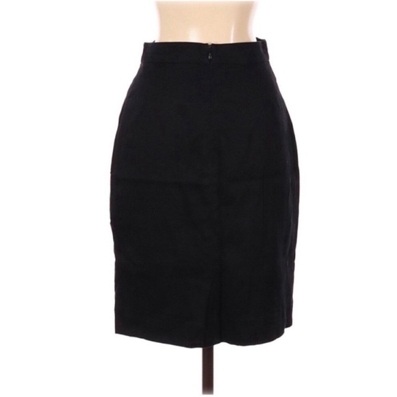 Floreat Black Paisley Paths Embroidered Pencil Skirt Baroque Folk Scroll SZ 4 - Picture 7 of 13